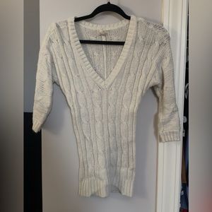 XS Form Fitting Cream Sweater